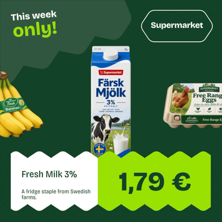 Supermarket offers gallery ad, 320x320, rotating carousel of weekly offer products