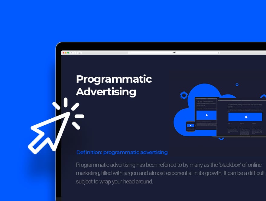 Programmatic Advertising desktop blue