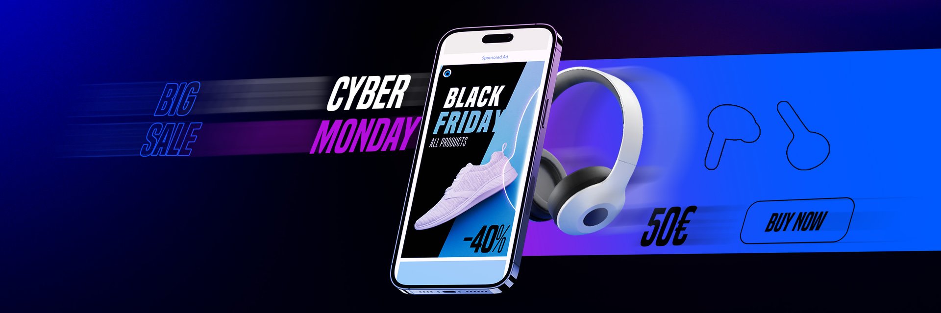 a cellphone with a white shoe and headphones