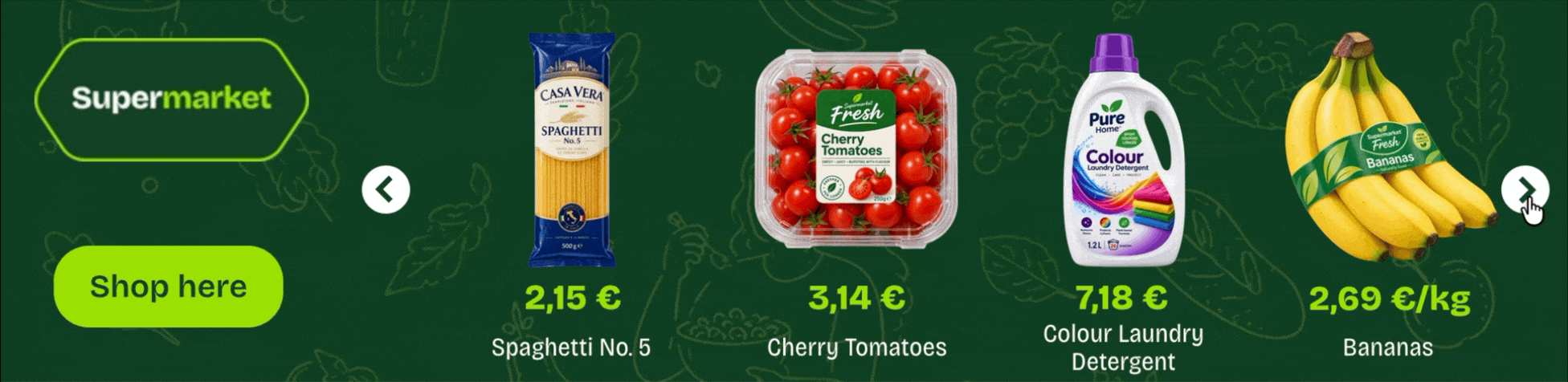 Supermarket dynamic feed ads bannerflow