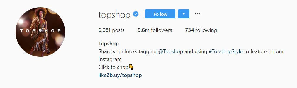 TopShop e-commerce trends 2019