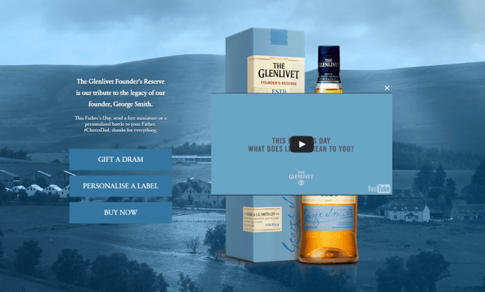 Father's Day ad for whisky