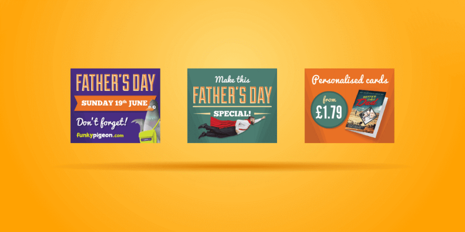 Funky Pigeon Father's Day ads