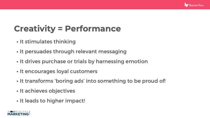 Creativity means greater performance 