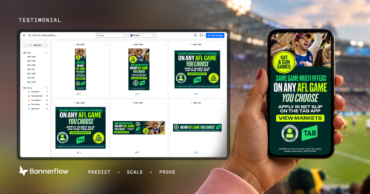 tabcorp ad on phone
