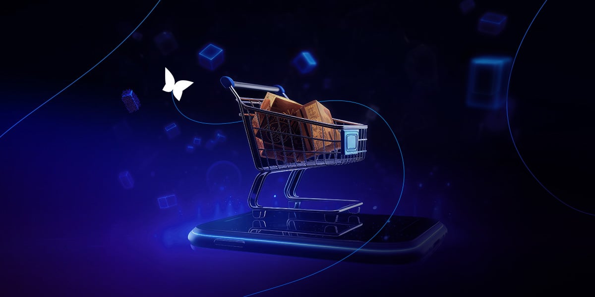 shopping-trolley-blue-background