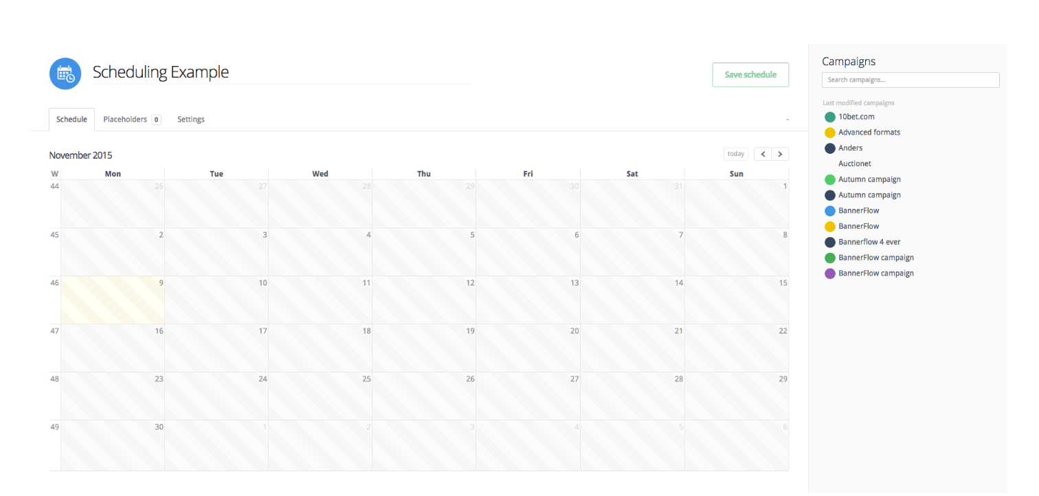 How to use BannerFlow Scheduling